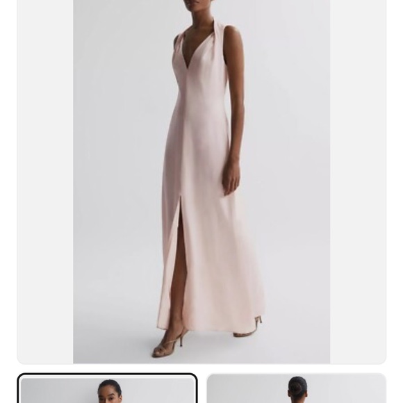 Lovely Dressy Collection off shoulder split skirt pink Sleeveless Gown NWT - Picture 4 of 10